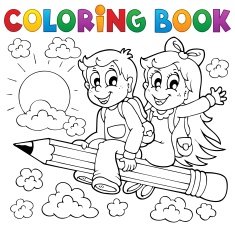 Coloring book pupil theme 3 N2
