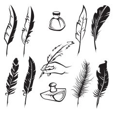 feather pens