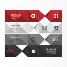 Modern Geometric Infographics Design template N2