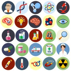 Vector Science Flat Icons - Biotechnology