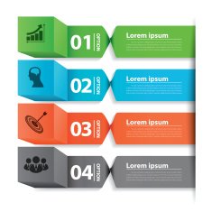 Modern business banner box infographic