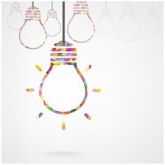 Creative light bulb Idea concept background design N7