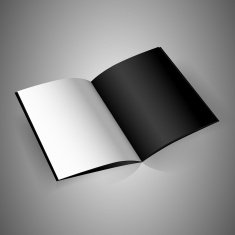 identity horizontal black magazine
