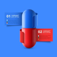Creative template with medicine ribbon banner