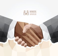 Geometric Modern handshake Design