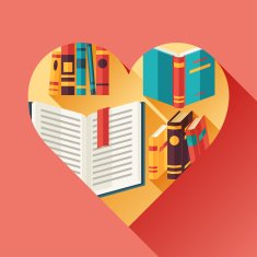 Education background with books in flat design style N3