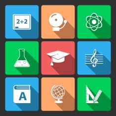 Icons set for educational app