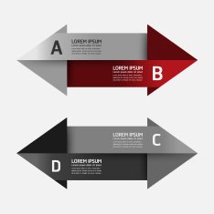 Modern Design info graphics arrow banner style