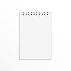 Blank notebook with blank place for text