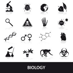 biology icons set eps10