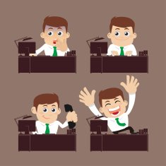 Businessman sitting on desk N3