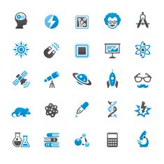 Science icons set N7