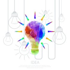 idea polygon colorful