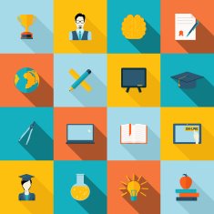 Education icons flat N4