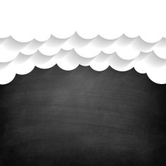 Clouds on Blackboard - Chalkboard empty