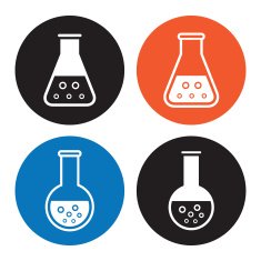 Laboratory equipment icons