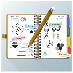 Organize Notebook Science And Education Infographic Design Template