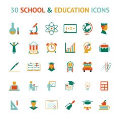 vector 30 education icons