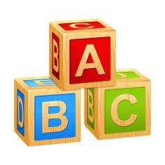 alphabet cubes with letters A B C N2
