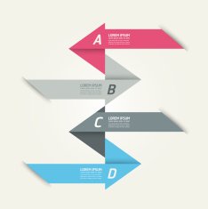 Modern Design info graphics arrow banner style N2