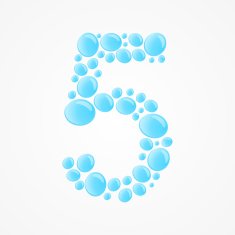 Number 5 Vector illustration
