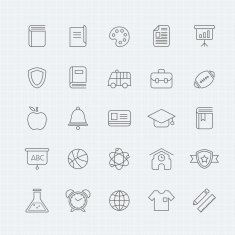education vector thin line symbol icon