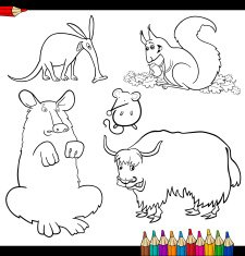 Animals for Coloring Book or Page N2