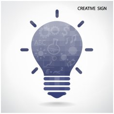 Creative light bulb and brain concept