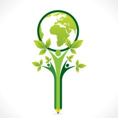 go green or save earth concept