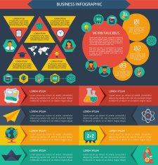Flat infographic education background N6