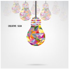 Creative light bulb concept background business idea abstract background
