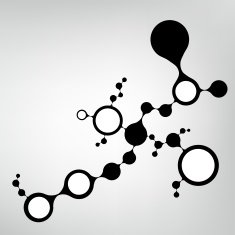 2d DNA molecule structure vector background N15