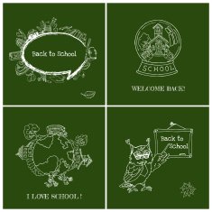 Set of Back to School Cards N2