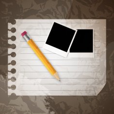 Yellow wooden pencil a blank notepad on business theme