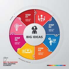 template modern info-graphic design N16