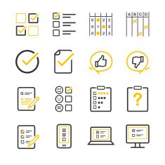 Stock Vector Questionnaire and Survey icons