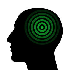 Silhouette of a human head with the target N4
