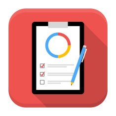 Business board app icon with long shadow