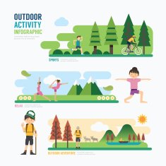 parks and outdoor activityTemplate Design Infographic Concept