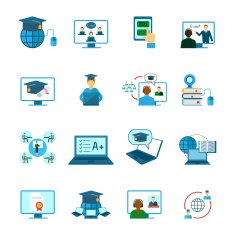 Online Education Icon Flat N6