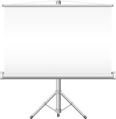 blank portable projection screen vector illustration