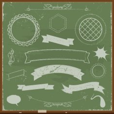 Chalkboard Banners and Design Elements N3