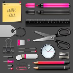 set of office supplies N17