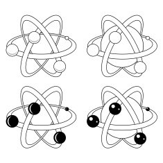 vector icons of atom