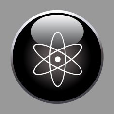 Molecule icon on black button