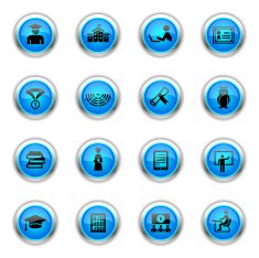 Blue Icons - College & Students