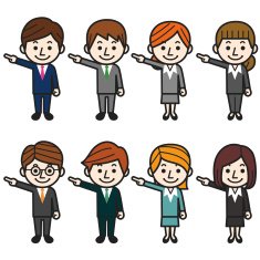 Business people pointing N2