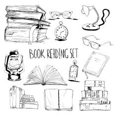 Books reading set
