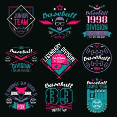 College baseball team emblems N2