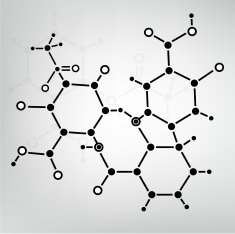 2d DNA molecule structure vector background N17